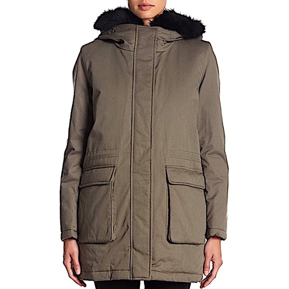 NWT The Kooples Faux Fur Lined Hooded Parka - Picture 3 of 10